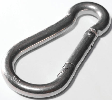 Baron 2450S-1/4 Spring Snap, 80 lb Working Load, Stainless Steel