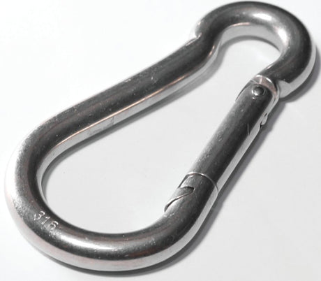 Baron 2450S-3/8 Spring Snap, 1/2 in Snap Opening, 4 in L Dimensions, 400 lb Working Load, Stainless Steel
