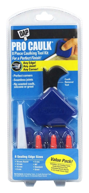 DAP 09125 Caulk Tool Kit, 4-1/2 in L, 1-1/4 in W, Plastic, Blue