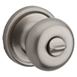 Kwikset Signature Series 730H156ALRCSBX Privacy Door Knob, Knob Handle, Satin Nickel, ADA Compliant, Reversible Hand