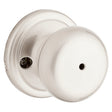 Kwikset Signature Series 730H156ALRCSBX Privacy Door Knob, Knob Handle, Satin Nickel, ADA Compliant, Reversible Hand