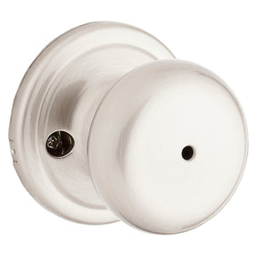 Kwikset Signature Series 730H156ALRCSBX Privacy Door Knob, Knob Handle, Satin Nickel, ADA Compliant, Reversible Hand