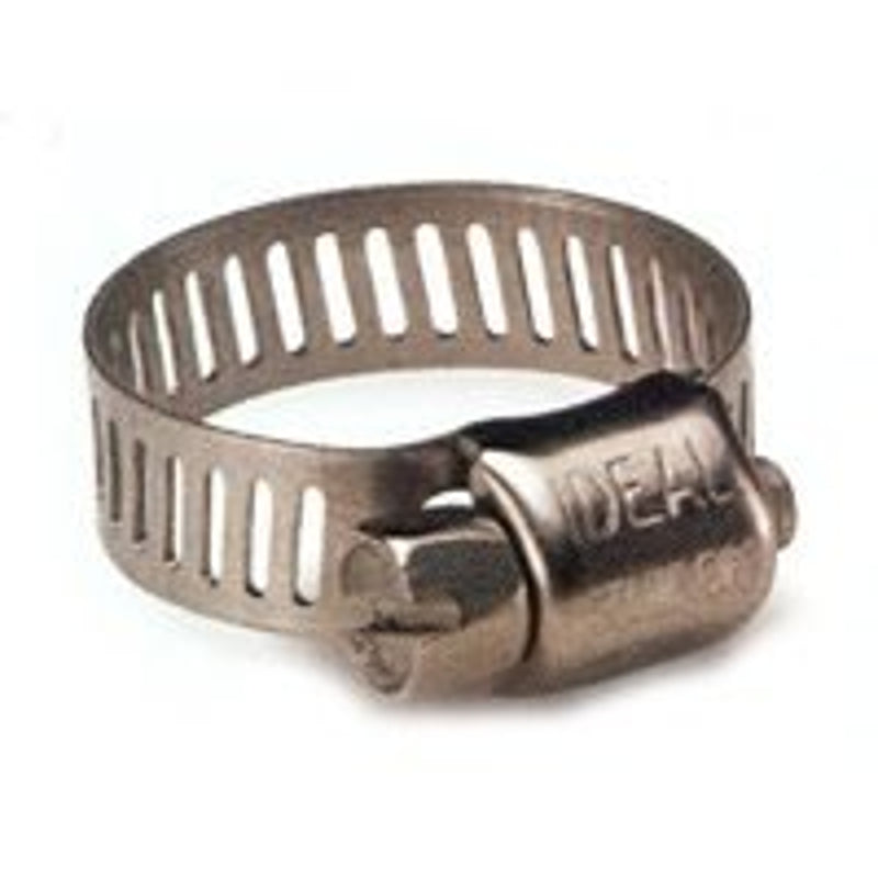 Ideal-Tridon Micro-Gear 62M Series 6260453 Worm Gear Hose Clamp, #4, 5/16 to 5/8 in, Stainless Steel, Pack of 10