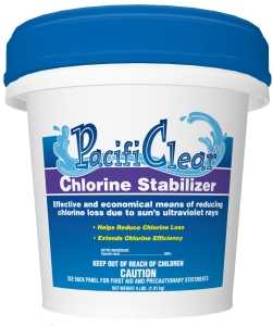 PacifiClear F081004032PC Chlorine Stabilizer, 4 lb Pail, Granular