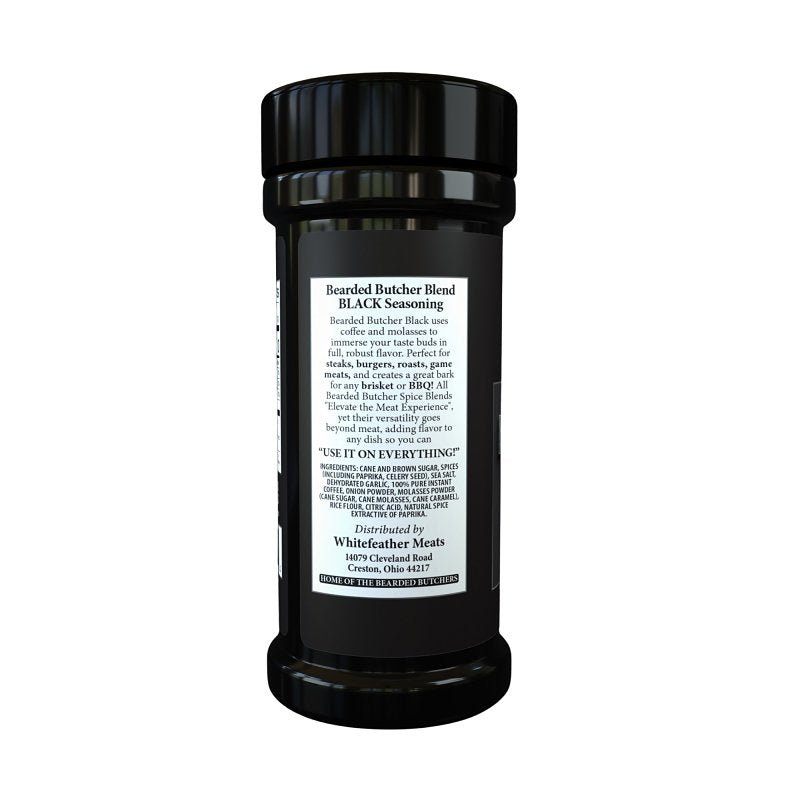 Bearded Butcher BB-4124 Seasoning, Solid, Black Blend, 9.5 oz Can
