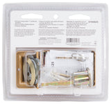 ProSource 6224497-PS Rim Deadbolt, Keyed Different Key, Brass, Brass, Kwikset Keyway, 1-2-3/8 in Thick Door