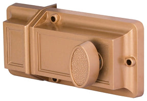 ProSource 6224497-PS Rim Deadbolt, Keyed Different Key, Brass, Brass, Kwikset Keyway, 1-2-3/8 in Thick Door