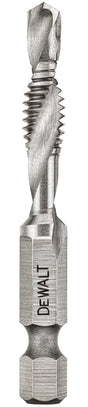 DEWALT IMPACT READY DWADTQTR1420 Tap and Drill Bit, 1/4 in Dia, 1/4-20 Thread, UNC Thread, 3-Flute, Spiral Flute, HSS