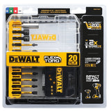 DEWALT DWAFT20SET Screwdriver Bit Set, 20-Piece, Steel