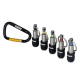 DEWALT DWAFHLDKC5 Keyring Bit Holder Set, 1/4 in Shank, Hex Shank, Metal
