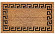 DeCoir 77FLGKY830 Non-Slip Doormat, 18 in L, 30 in W, Rectangular, Greek Key Pattern, Black/Tan