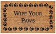 DeCoir 77FLWYP830 Non-Slip Doormat, 18 in L, 30 in W, Rectangular, Coir Surface, Black/Tan