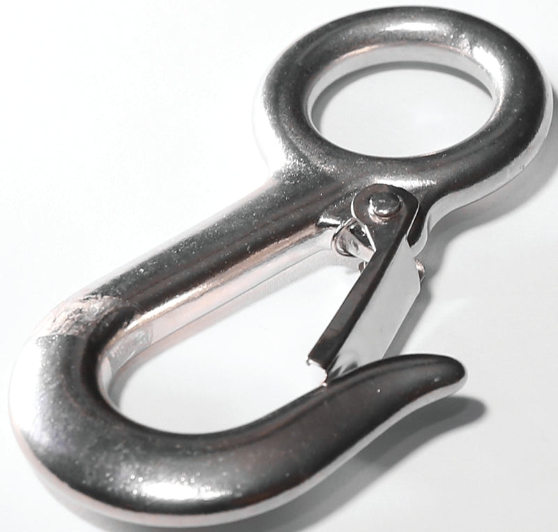 Baron 2311S Rigid Eye Snap, 400 lb Working Load, Stainless Steel, Nickel-Plated