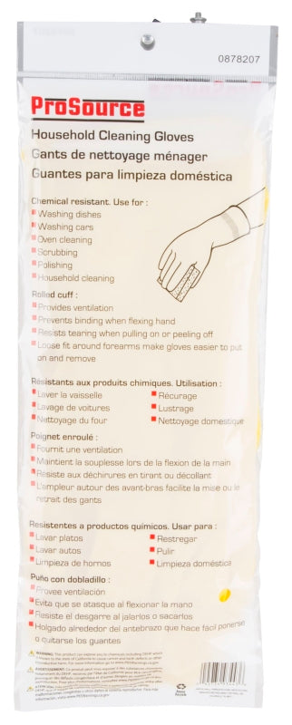 ProSource PVG-12B Disposable Work Gloves, For All Genders, L, 12.6 in L, Straight Thumb, Wide Cuff, Latex, Pack of 12