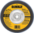 DEWALT HP DW8329 Flap Disc, 7 in Dia, 5/8-11 Arbor, 60 Grit, Medium, Zirconia Abrasive, Fiberglass Backing