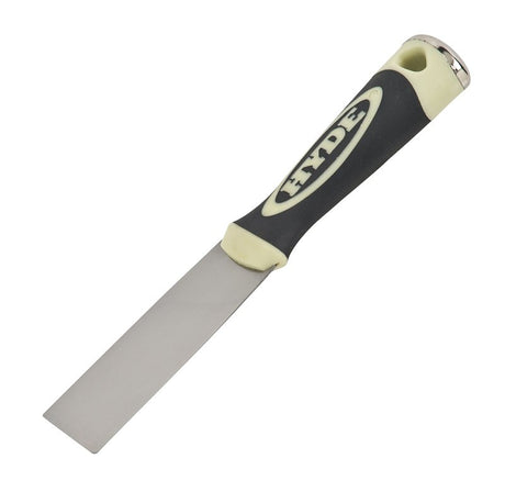 Hyde Pro Project 06101 Flexible Putty Knife, 1-1/2 in W Blade, Carbon Steel Blade, Polypropylene/TPE Handle, 8 in OAL