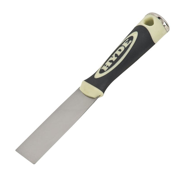 Hyde Pro Project 06101 Flexible Putty Knife, 1-1/2 in W Blade, Carbon Steel Blade, Polypropylene/TPE Handle, 8 in OAL