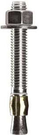 Cobra Anchors 501N Wedge Anchor, 1/2 in Dia, 3-3/4 in L, 1248 lb, Steel, Plated, 2/PK