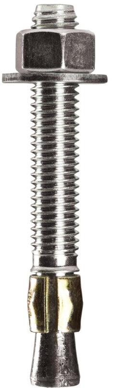 Cobra Anchors 501N Wedge Anchor, 1/2 in Dia, 3-3/4 in L, 1248 lb, Steel, Plated, 2/PK