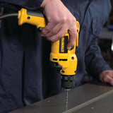 DEWALT VSR DWD112 Electric Drill, 8 A, 3/8 in Chuck, Keyless Chuck, Includes: (1) Soft Grip Handle and (1) Belt Hook