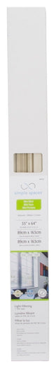 Simple Spaces PVCMB-10AA Blind, 64 in L, 35 in W, Vinyl, Alabaster