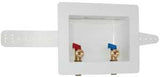 Eastman 60248 Washing Machine Outlet Box, 1/2 in Sweat Connection, 3/4 in MHT Outlet, Brass, White