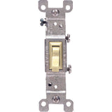 Leviton 15 amps Single Pole Toggle AC Quiet Switch Ivory 1 pk, Pack of 10