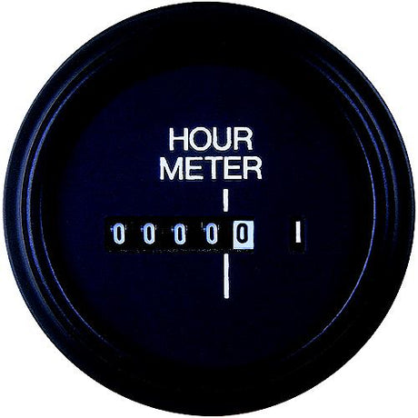 Sierra 56966P Round 2″ Black Universal Hour Meter Gauge