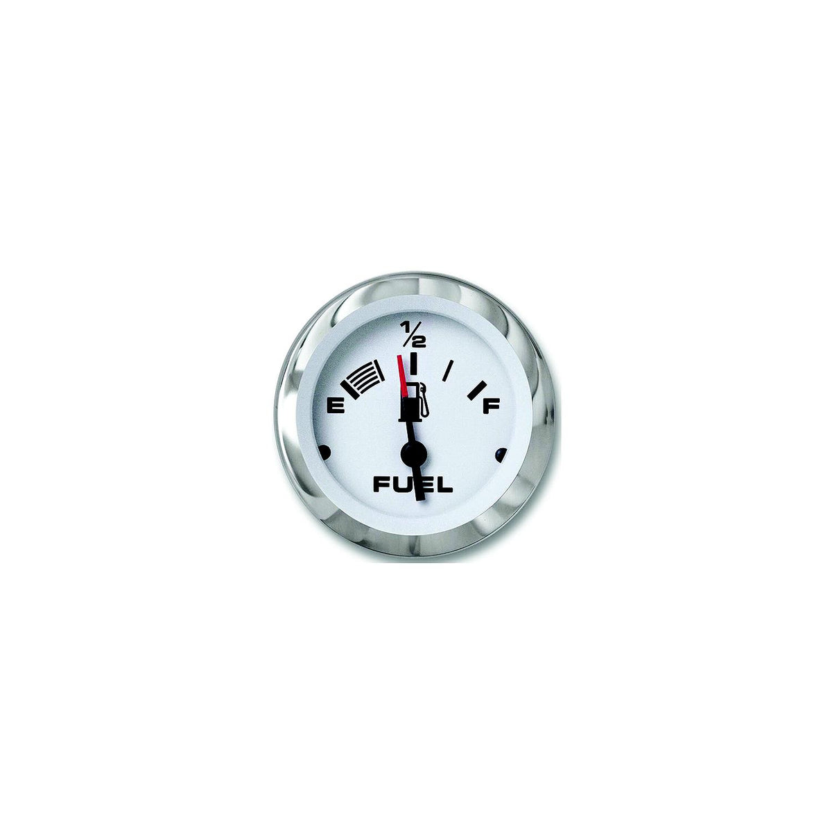 Sierra 65496P Lido Series 2″ White & Stainless Steel Fuel Gauge