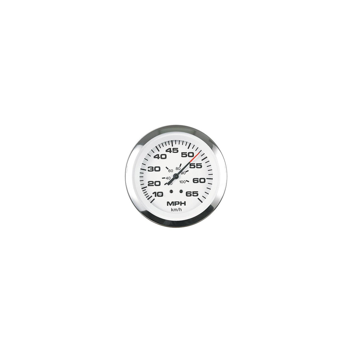 Sierra Lido Series 3″ White & Stainless Steel Pitot Type Speedometer Gauge Kit