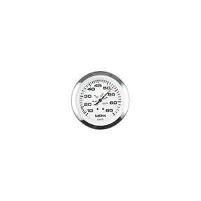 Sierra Lido Series 3″ White & Stainless Steel Pitot Type Speedometer Gauge Kit