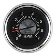 Sierra 67363P Black Sterling Series 3″ Stainless Steel Outboard & 4 Stroke Gas Engine 0-7000 RPM Dial Range Tachometer with Outboard Alternator or Coil Sender Code