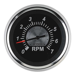 Sierra 67363P Black Sterling Series 3″ Stainless Steel Outboard & 4 Stroke Gas Engine 0-7000 RPM Dial Range Tachometer with Outboard Alternator or Coil Sender Code