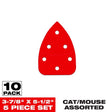 Diablo 5-1/2 in. L X 3-7/8 in. W Assorted Grit Aluminum Oxide Mouse Sandpaper 5 pk