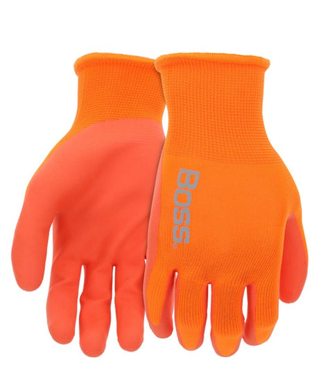 Boss Tactile Grip Series B31101-XL Coated Gloves, Men's, XL, Elastic Knit Wrist Cuff, Nitrile Coating, Polyester