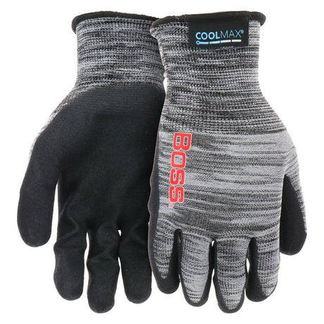 Boss Tactile Grip Series B31151-XL Standard Weight Coated Gloves, Men's, XL, 8-3/8 to 8-3/4 in L, Nitrile Coating