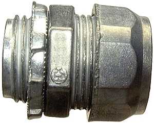 Halex 22210 EMT Connector, 1/2 in Compression, Zinc - 5/BAG