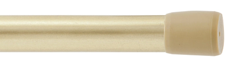 Kenney KN611 Spring Tension Rod, 5/8 in Dia, 28 to 48 in L, Metal, Gold, Brass