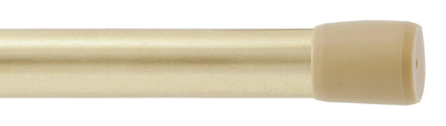 Kenney KN611 Spring Tension Rod, 5/8 in Dia, 28 to 48 in L, Metal, Gold, Brass