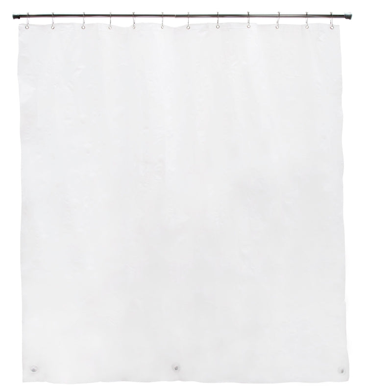 Kenney KN61440 Shower Liner, Mediumweight, 72 in L, 70 in W, PEVA, White