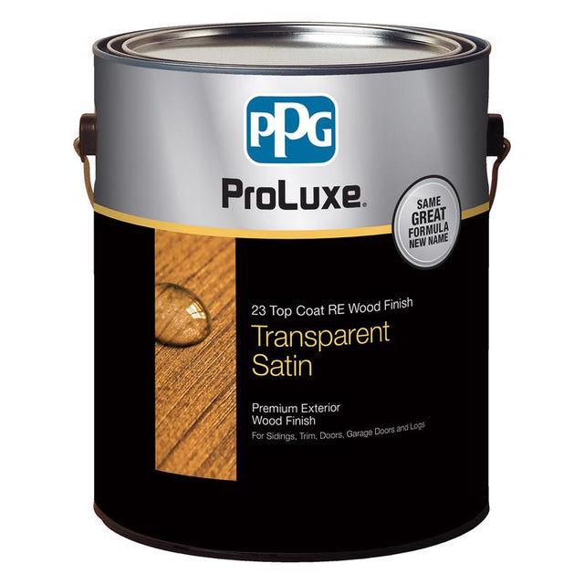 ProLuxe 23 Plus RE Transparent Satin Teak Oil-Based Acrylic/Alkyd/Urethane Wood Finish 1 gal, Pack of 4