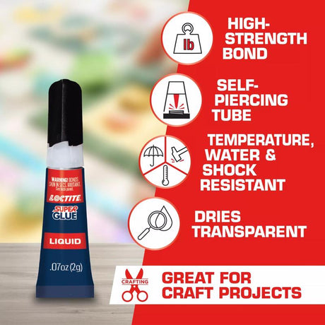 Loctite High Strength Cyanoacrylate Clear Super Glue 4 gm