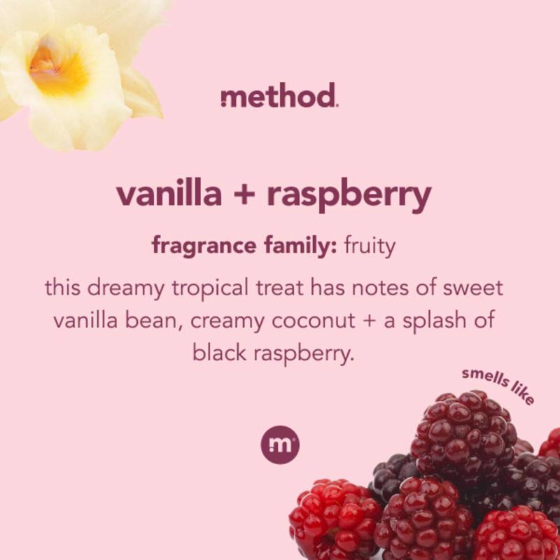 Method Vanilla & Raspberry Scent Gel Hand Wash Refill 34 oz