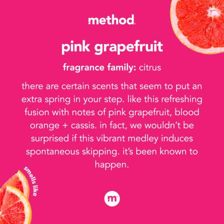 Method Pink Grapefruit Scent Foam Hand Soap Refill 28 oz, Pack of 4