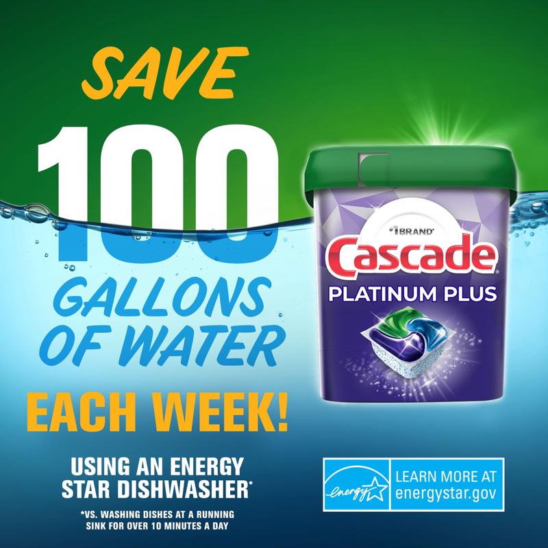 Cascade Platinum Plus Fresh Scent Pods Dishwasher Detergent 6 oz 11 pk, Pack of 6