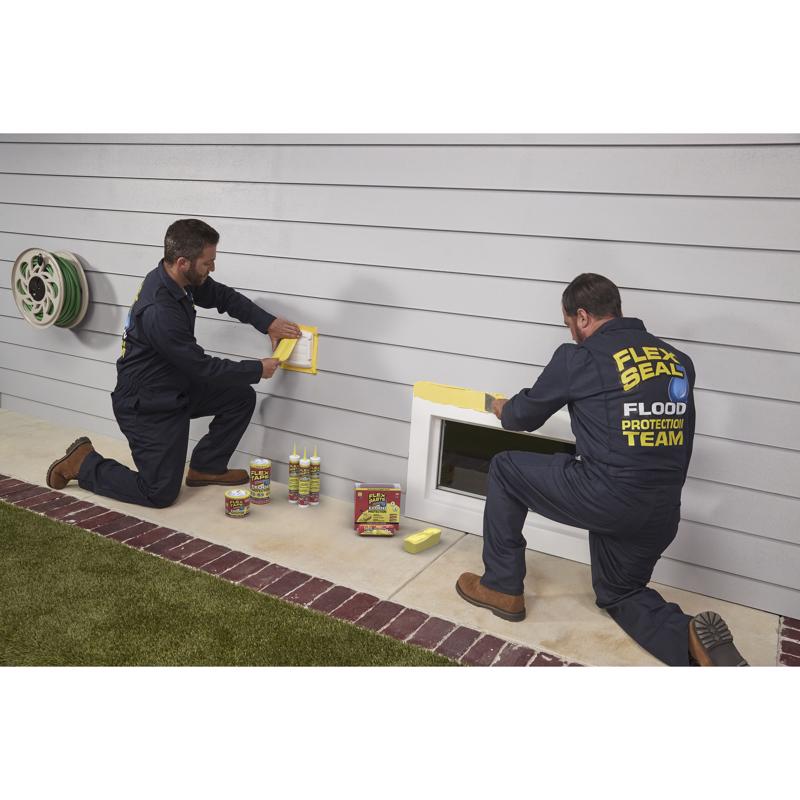Flex Seal Family of Products Flood Protection Yellow Rubber Coating 26 oz, Pack of 3