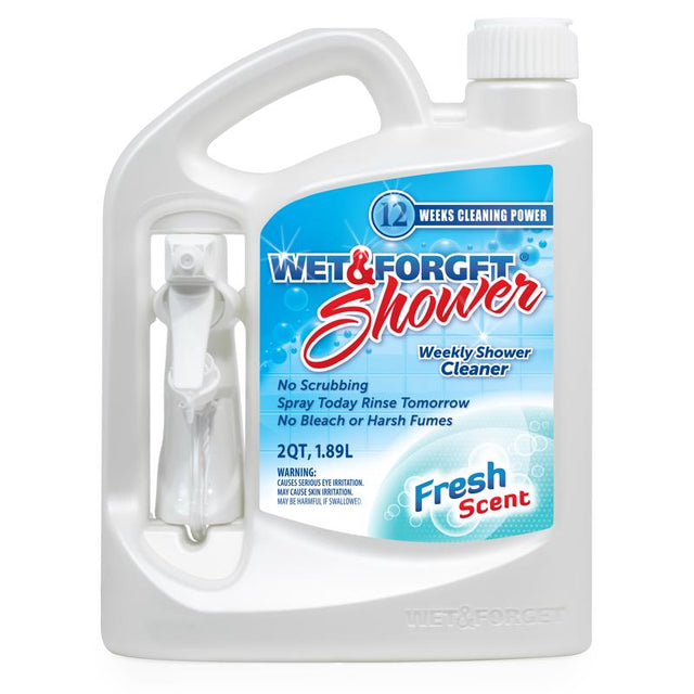 Wet & Forget Fresh Scent Shower Cleaner 64 oz Liquid, Pack of 4