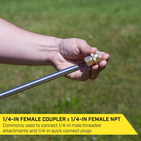 SurfaceMaxx 1/4-in Female NPT x 1/4-in Female Quick Connect Plug 5500 psi