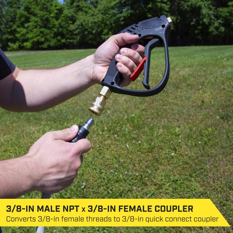 SurfaceMaxx 3/8-in Male NPT x 3/8-in Female Quick Connect Coupler 4200 psi