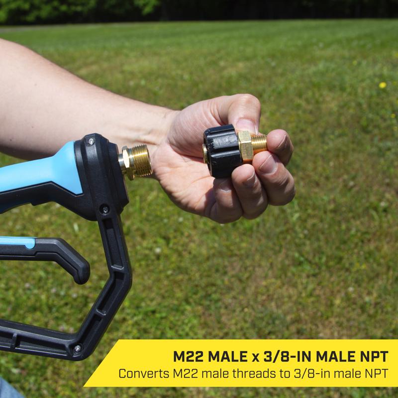 SurfaceMaxx M22 Female x 3/8-in Male NPT Screw Nipple 5800 psi